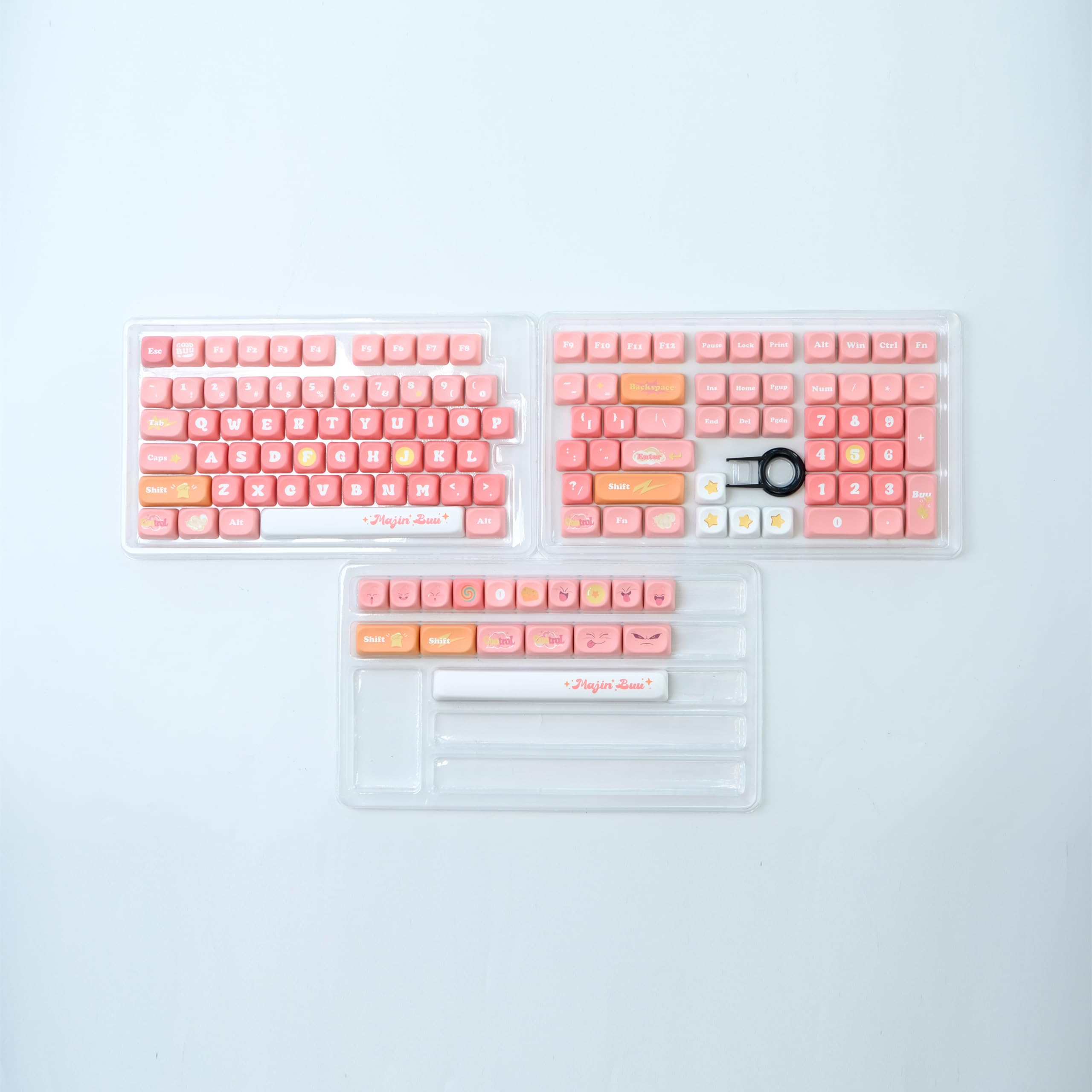 M♡ ZXMICYFA PBT Keycaps, 141 Keys Customized Cute Dye